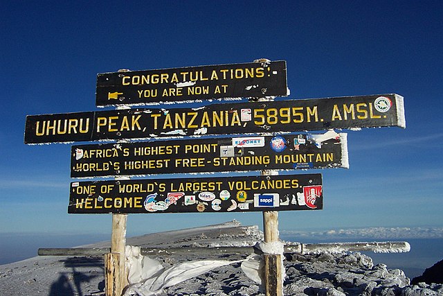 Rongai Route Kilimanjaro trek approaching from the northern side with views of Kibo and Mawenzi peaks