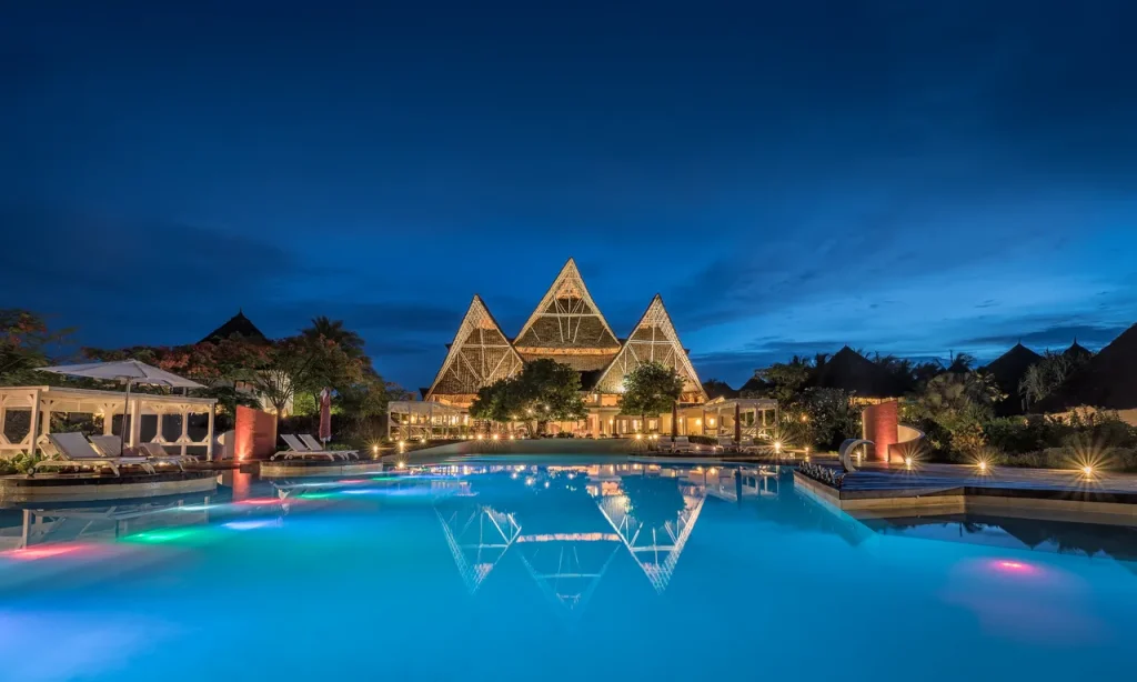 Luxury beach resort in Zanzibar with private pool and ocean view