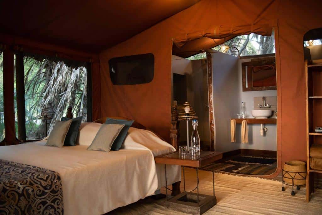 Kisima Ngeda Camp tent interior comfortable safari accommodation Lake Eyasi Tanzania