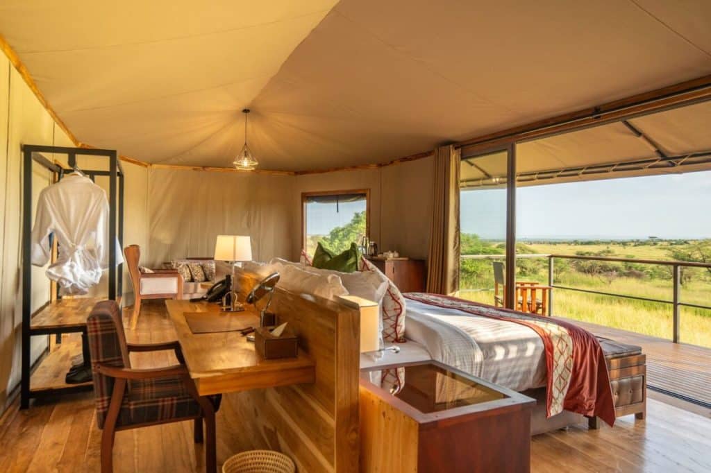 Salinero Serengeti Tented Lodge tent interior luxury safari stay Tanzania