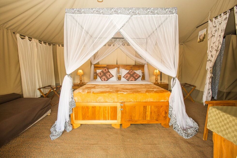 Tukaone Weavers Serengeti Camp tent interior safari accommodation Tanzania
