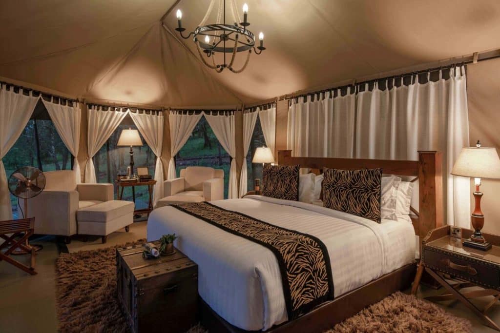 Ole Serai Luxury Camp Moru Kopjes luxury tent interior Serengeti