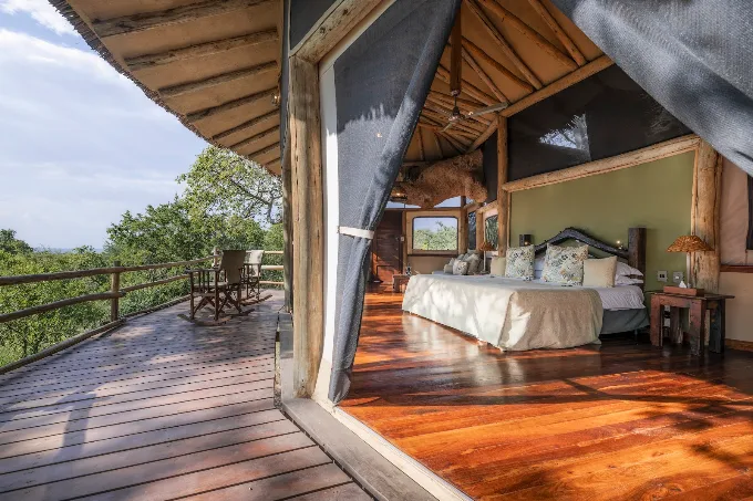 Tarangire Treetops luxury suite interior